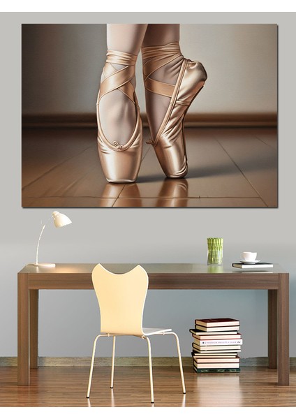 Bale Ayakkabısı Dans Pozu Dekoratif Kanvas - Mdf Ahşap Tablo fırsatları