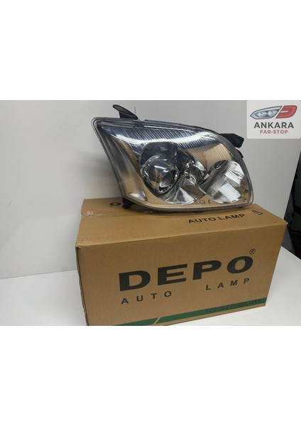 Toyota Avensis 2003 - 2005 Sağ Far Lambası (Sağ Far - Depo Marka)
