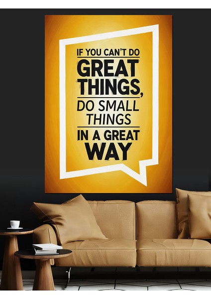 Büyük Şeyler Başlangıç Poster Dekoratif Kanvas - Mdf Ahşap Tablo