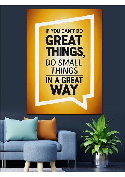 Büyük Şeyler Başlangıç Poster Dekoratif Kanvas - Mdf Ahşap Tablo fiyatları