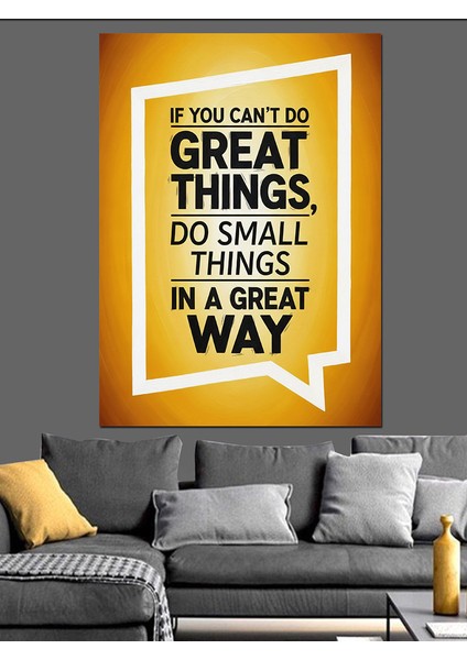 Büyük Şeyler Başlangıç Poster Dekoratif Kanvas - Mdf Ahşap Tablo fırsatları