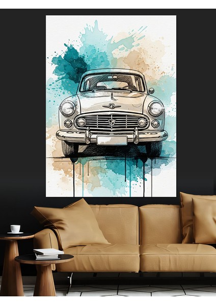 Klasik Amerikan Araba Vintage Dekoratif Kanvas - Mdf Ahşap Tablo indirimleri