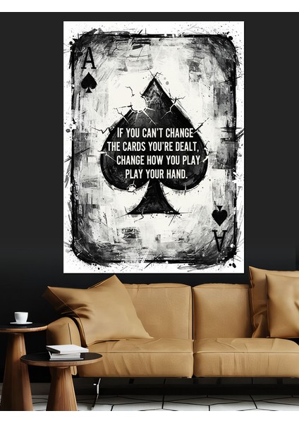 Maça Ası Oyun Kartı Dekoratif Kanvas - Mdf Ahşap Tablo fiyatları