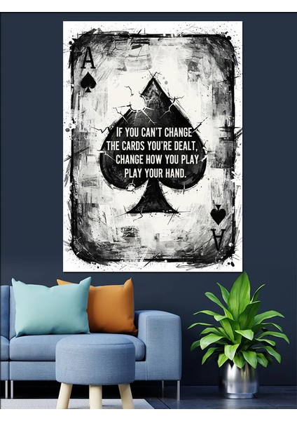 Maça Ası Oyun Kartı Dekoratif Kanvas - Mdf Ahşap Tablo modelleri