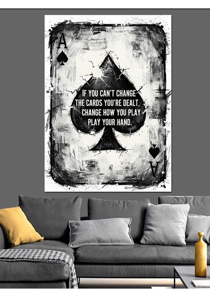 Maça Ası Oyun Kartı Dekoratif Kanvas - Mdf Ahşap Tablo indirimleri
