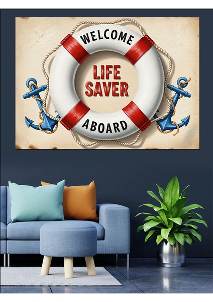 Can Simidi Hoş Geldin Kurtarıcı Dekoratif Kanvas - Mdf Ahşap Tablo fiyatları