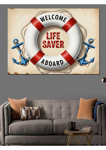 Can Simidi Hoş Geldin Kurtarıcı Dekoratif Kanvas - Mdf Ahşap Tablo modelleri