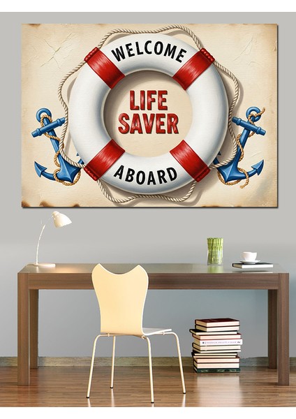 Can Simidi Hoş Geldin Kurtarıcı Dekoratif Kanvas - Mdf Ahşap Tablo fırsatları