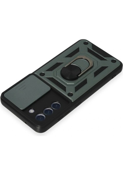 Samsung Galaxy S21 Fe Kılıf Pars Lens Yüzüklü Silikon - Yeşil fırsatları