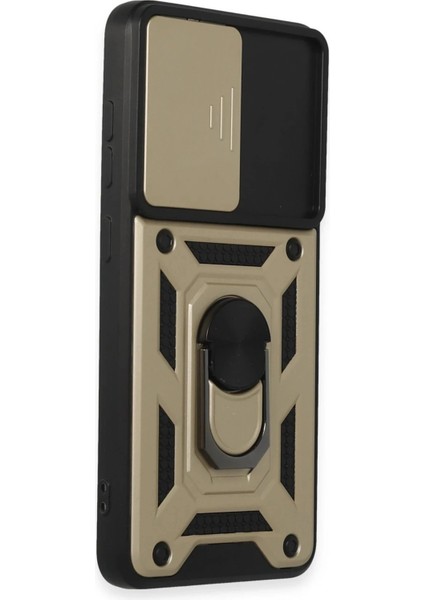 Samsung Galaxy S21 Fe Kılıf Pars Lens Yüzüklü Silikon - Gold modelleri