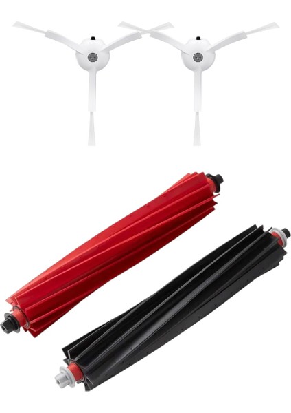 Roborock Qrevo Master Robot Süpürge Uyumlu 1 Set Ana Fırça Takımı-2 Adet Yan Fırça Yedek Parça Seti