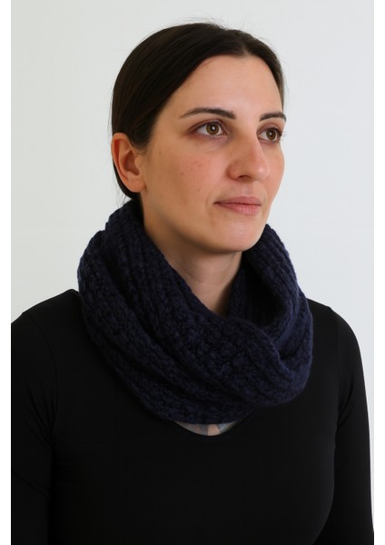 Kadın Örgü Boyunluk Lacivert fiyatları