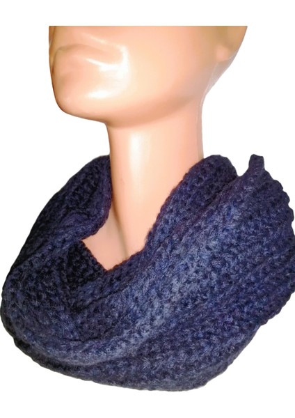 Kadın Örgü Boyunluk Lacivert
