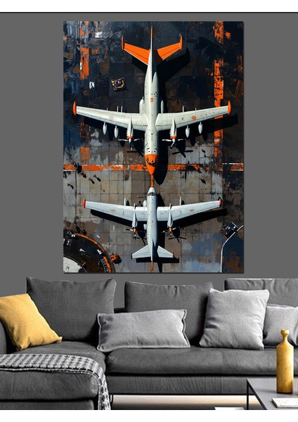Ikinci Dünya Savaşı Uçakları Dekoratif Kanvas - Mdf Ahşap Tablo