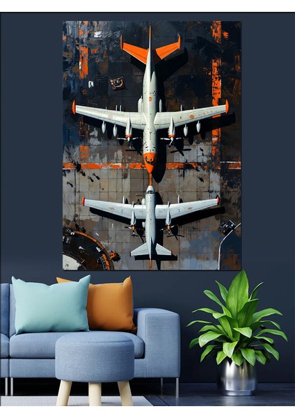 Ikinci Dünya Savaşı Uçakları Dekoratif Kanvas - Mdf Ahşap Tablo modelleri