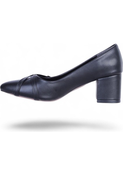 Pıno5 Siyah Kadın 7cm Topuklu Ayakkabı modelleri