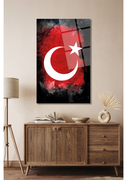 Türk Bayrağı Dikey Cam Tablo Ev Iş Ofis Makam Odası Okul Hediyelik Tablo indirimleri