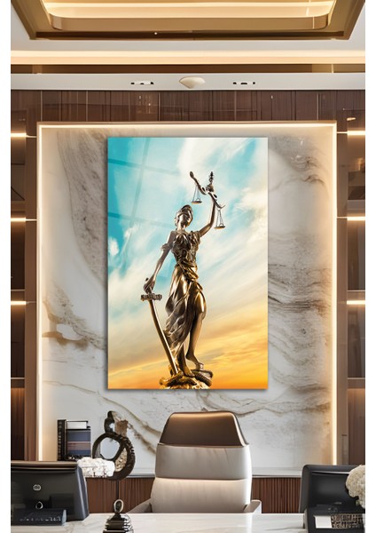 Hukuk ve Adalet Dikey Cam Tablo, Avukat, Iş, Ofis,makam Odası Hediyelik Büyük Tablo fiyatları