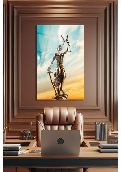 Hukuk ve Adalet Dikey Cam Tablo, Avukat, Iş, Ofis,makam Odası Hediyelik Büyük Tablo fırsatları