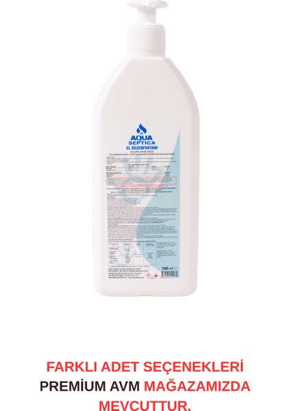 El ve Cilt Dezenfektanı 1000 ml – Durulama Gerektirmeyen Hijyen Solüsyonu ( El ve Cilt Antiseptiği)