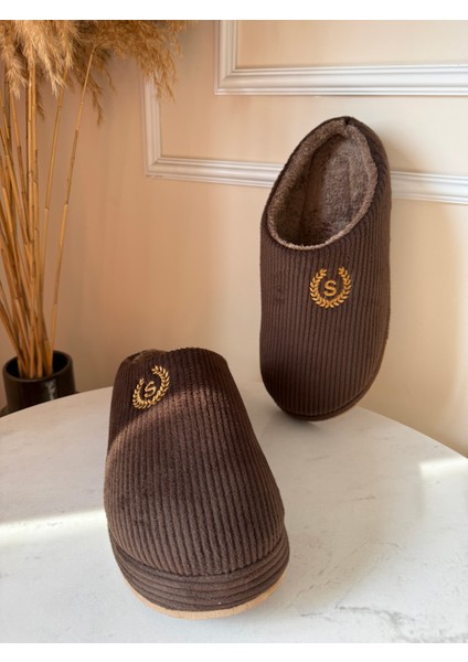 Modern Ekstra Hafif Erkek Ev Terliği Kahverengi