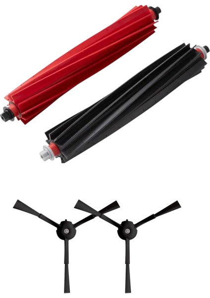 Roborock Qrevo Master Robot Süpürge Uyumlu 1 Set Ana Fırça Takımı-2 Adet Yan Fırça Yedek Parça Seti