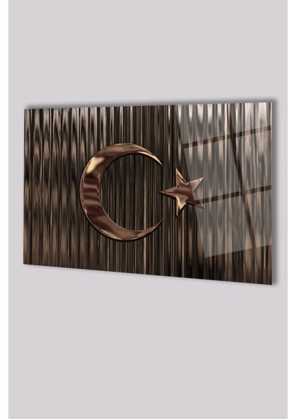 Türk Bayrağı Yatay Cam Tablo, Ev, Iş, Kurum, Ofis, Makam Odası Hediyelik Tablo indirimleri