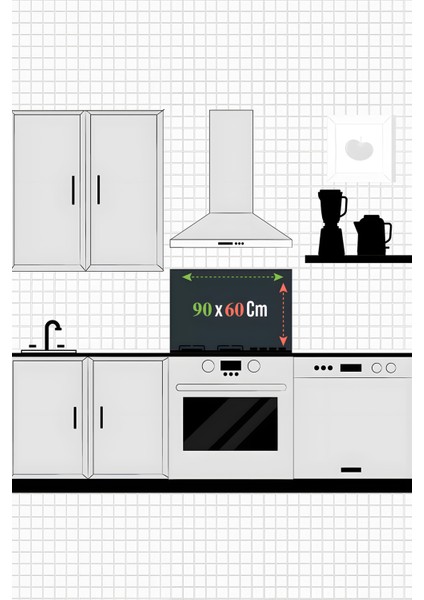 Ocak Arkası Cam Koruyucu, Tezgah Ankastre Arkası Koruyucu, Isıya Dayanıklı, Sarı Kedi Dekoratif Cam