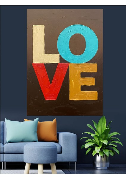 "aşk" Retro Yazı Sanatı Dekoratif Kanvas - Mdf Ahşap Tablo modelleri