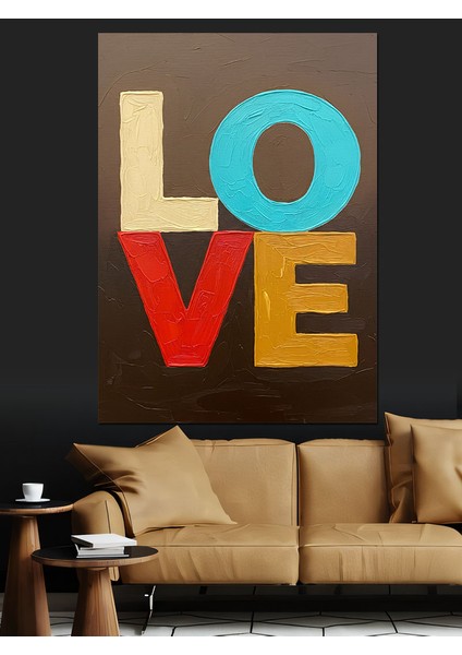 "aşk" Retro Yazı Sanatı Dekoratif Kanvas - Mdf Ahşap Tablo fırsatları