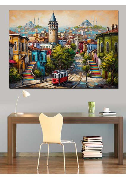 Istanbul Şehir Manzarası Dekoratif Kanvas - Mdf Ahşap Tablo modelleri