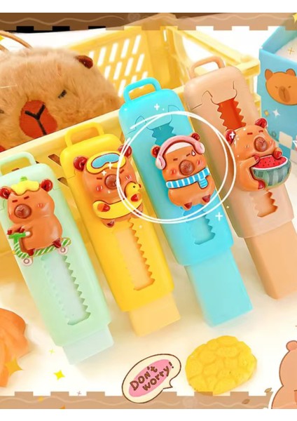 Kapibara Capibara Sürgülü Silgi – Sevimli Renkli Silgi Tekli modelleri