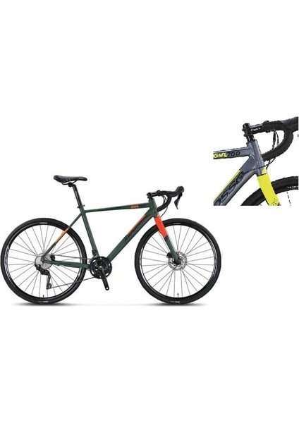 GVL700-GRX400 Erkek Yarış Bisikleti 550H Hd 28 Jant 20 Vites Antrasıt Lıme