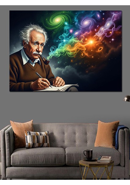 Gök Adalar Içinde Yaşlı Adam Dekoratif Kanvas - Mdf Ahşap Tablo modelleri