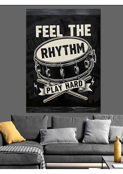 "ritmi Hisset" Posteri Dekoratif Kanvas - Mdf Ahşap Tablo fiyatları