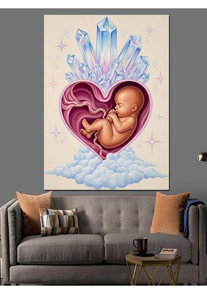 Anne Kalp ve Bebek Dekoratif Kanvas - Mdf Ahşap Tablo fiyatları
