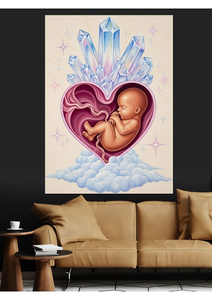 Anne Kalp ve Bebek Dekoratif Kanvas - Mdf Ahşap Tablo fırsatları