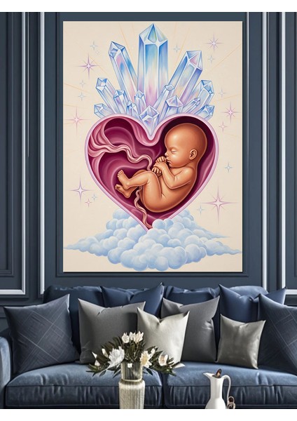 Anne Kalp ve Bebek Dekoratif Kanvas - Mdf Ahşap Tablo indirimleri