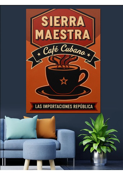 "sierra Maestra" Küba Kahvesi Dekoratif Kanvas - Mdf Ahşap Tablo fırsatları