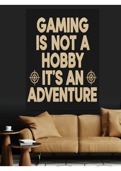 "oyun Bir Macera" Sözü Dekoratif Kanvas - Mdf Ahşap Tablo