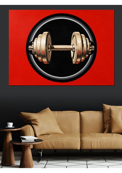 Halter Ağırlık Kaldırma Görseli Dekoratif Kanvas - Mdf Ahşap Tablo modelleri