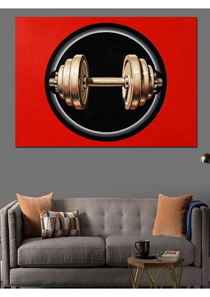 Halter Ağırlık Kaldırma Görseli Dekoratif Kanvas - Mdf Ahşap Tablo indirimleri