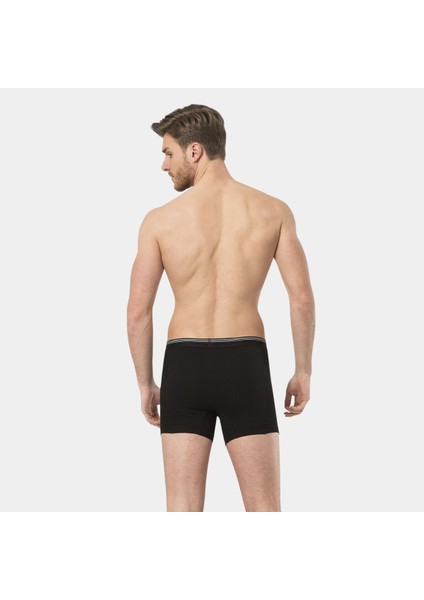 Erkek Likralı Düğmeli Boxer (2'li Paket) 135/SIYAH fırsatları