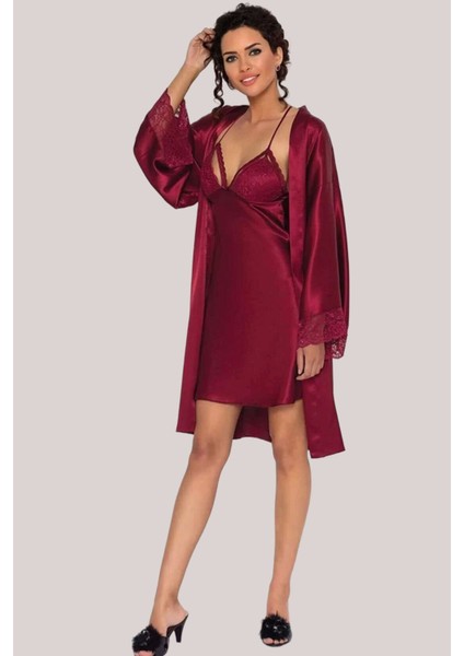 Sütyen Kaplı Sabahlık Gecelik Set 4250 fiyatları