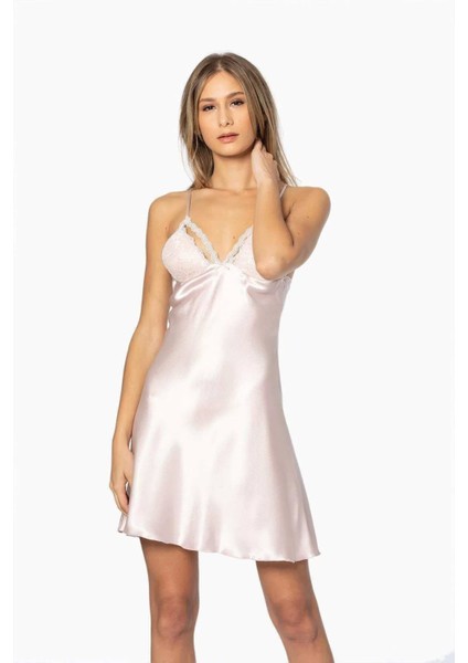 Sütyen Kaplı Sabahlık Gecelik Set 4250 Pudra fiyatları