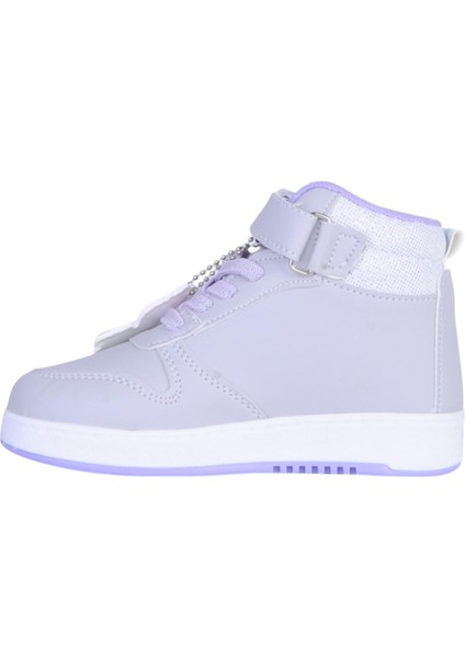 4444 Gri-Lila Cırtlı Boğazlı Kız Çocuk Spor Ayakkabı modelleri