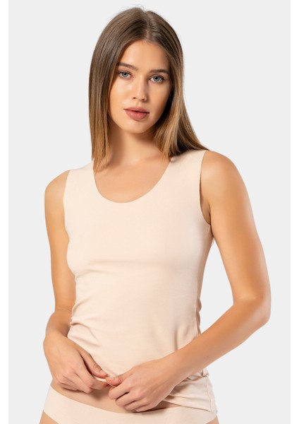 Kadın Lazer Kesim Pamuklu Atlet 906/TEN