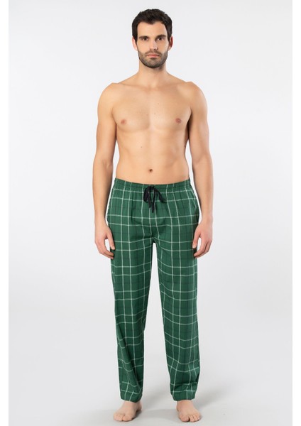 Erkek Dokuma Pijama Tek Alt 2240/YEŞIL 1