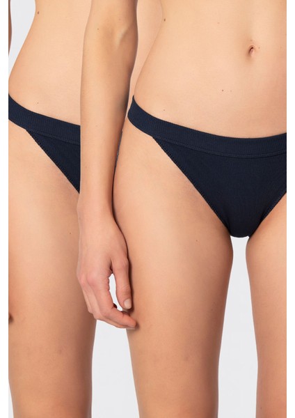 Kadın Likralı Ribana Tanga 2'li Paket 931/LACIVERT