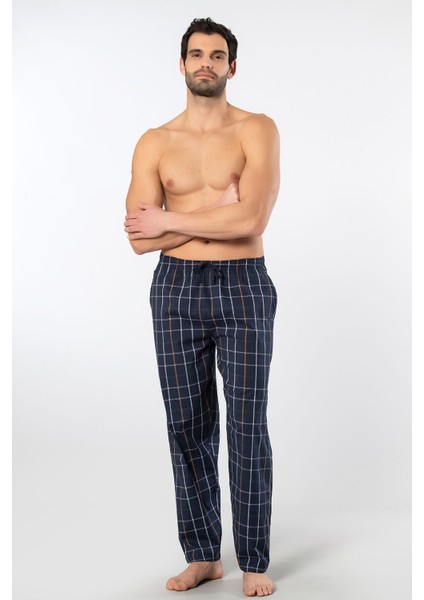 Erkek Dokuma Pijama Tek Alt 2240/LACIVERT 6